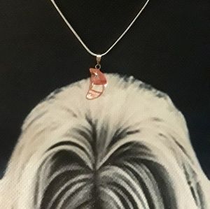 🌹Strawberry Quartz Moon Pendant W/Necklace